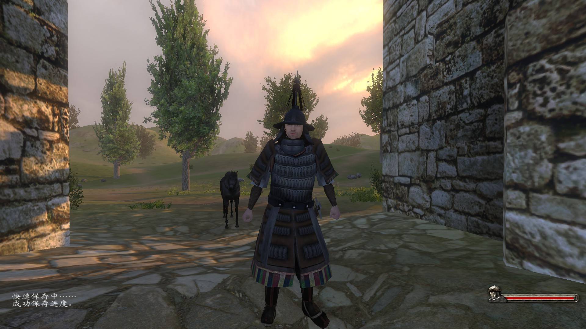 明盔明甲云头靴